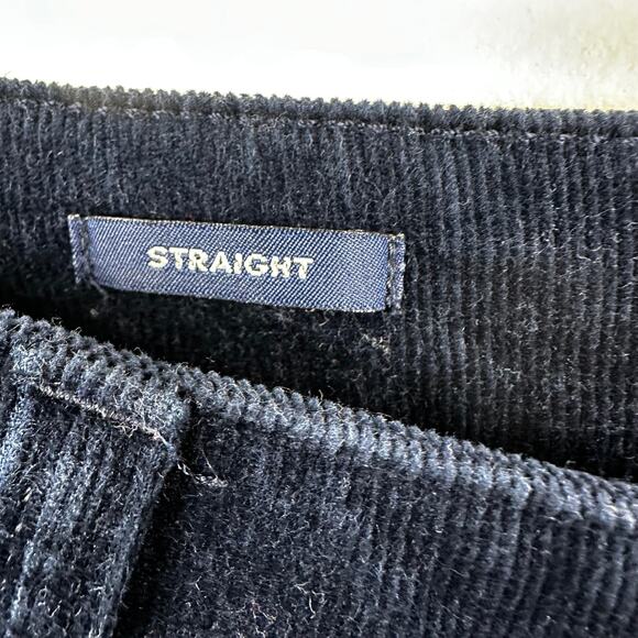 Talbots Corduroy Pants Simply Flattering Pocket Straight Stretch Classic Navy 16 - Picture 6 of 8